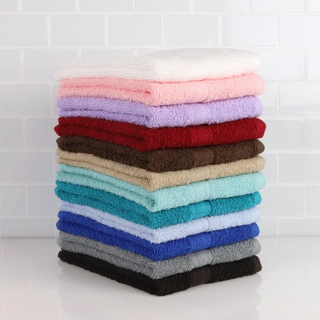 Alt view image 6 of 7 - Mainstays Basic Hand Towel 4-Pack, 100% Cotton, Soft and Absorbent, Grey