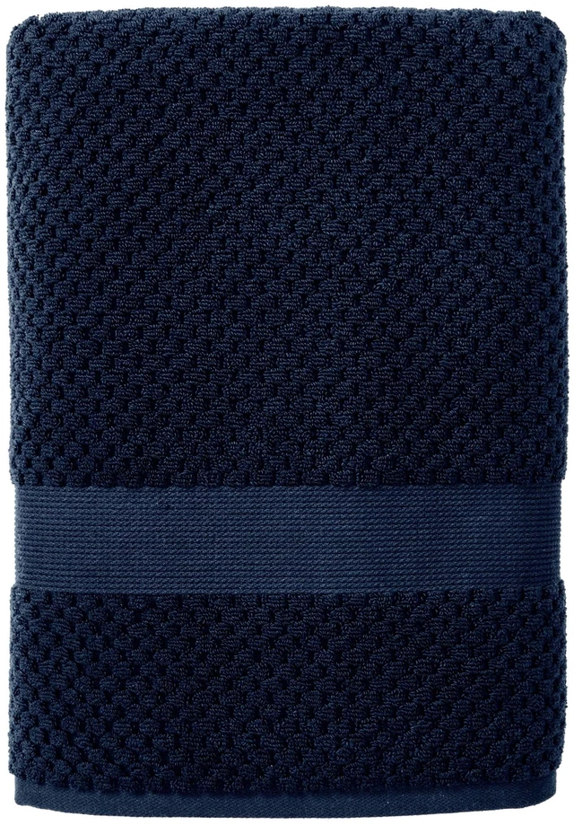 Main image of Better Homes & Gardens Signature Soft Cotton Popcorn Textured Bath Towel, Blue Admiral