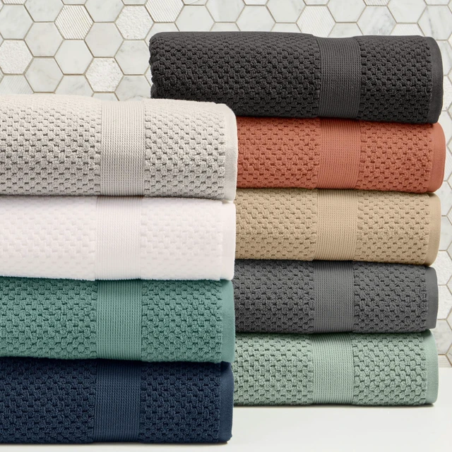 Alt view image 5 of 6 - Better Homes & Gardens Signature Soft Cotton Popcorn Textured Bath Towel, Blue Admiral