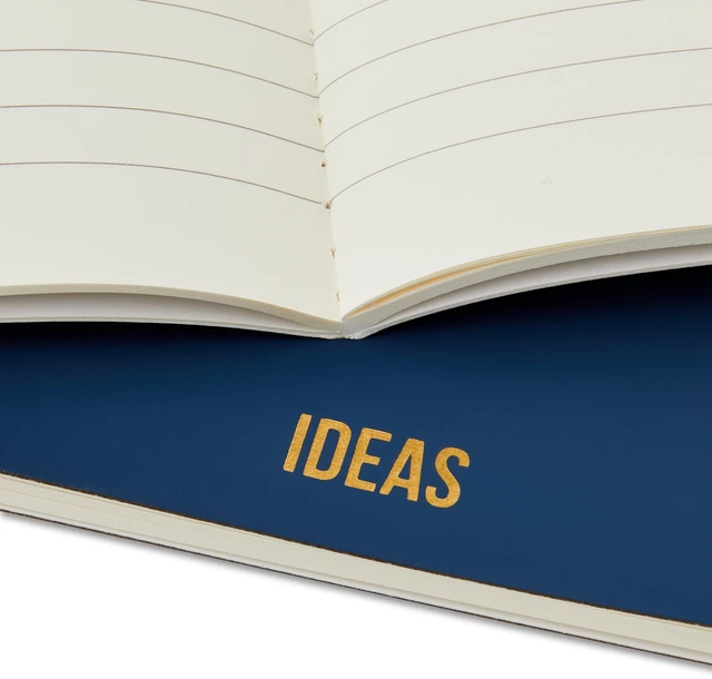 Alt view image 3 of 5 - Pen+Gear Simulated Leather Journals, Dusky Taupe & Washed Indigo, 7.2in x 9.9in, 60 Pages Each, Set of 2