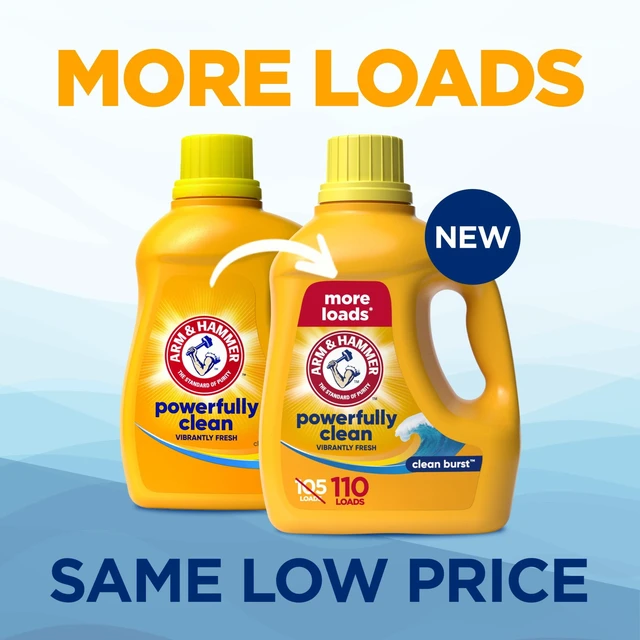 Alt view image 5 of 5 - ARM & HAMMER Clean Burst Laundry Detergent Liquid, 110 fl oz, 110 Loads
