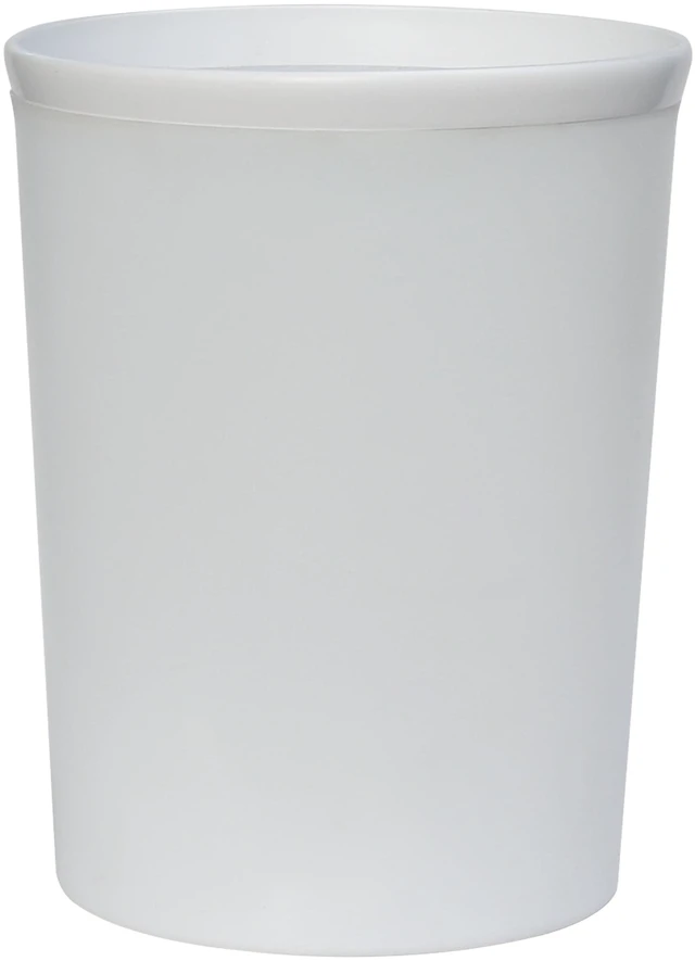Main image of Mainstays Frosted White Plastic Wastebasket, 2.1 Gallon