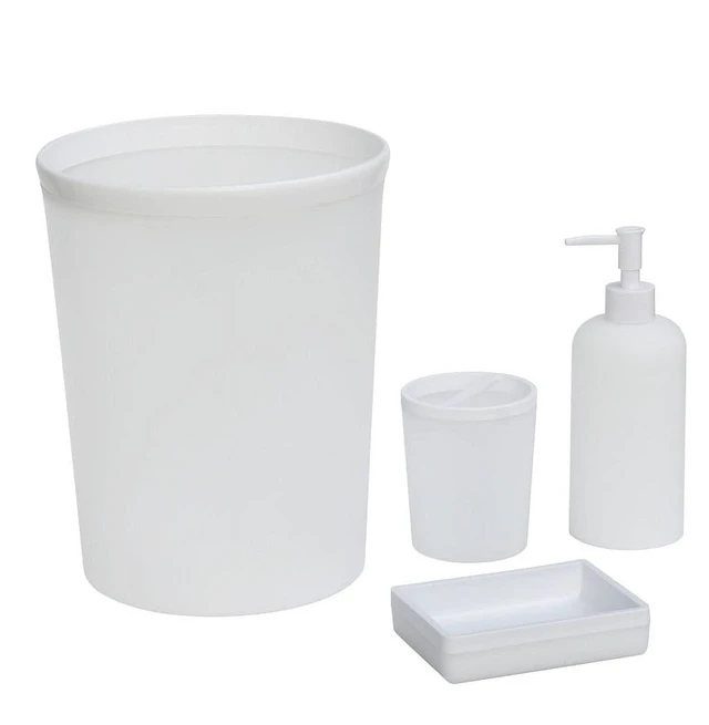Alt view image 2 of 6 - Mainstays Frosted White Plastic Wastebasket, 2.1 Gallon