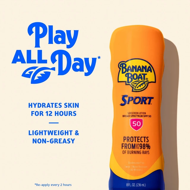 Alt view image 2 of 5 - Banana Boat Sport SPF 50 Sunscreen Lotion, 8 Fl Oz