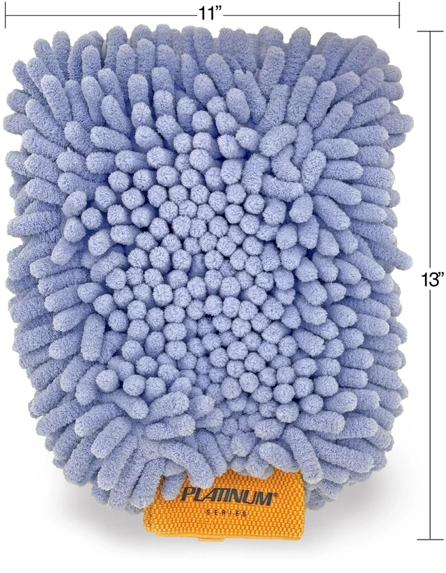 Alt view image 3 of 5 - Platinum Series Pro Spec Chenille Microfiber Car Wash Mitt, Scratch-Free, Extra-Large