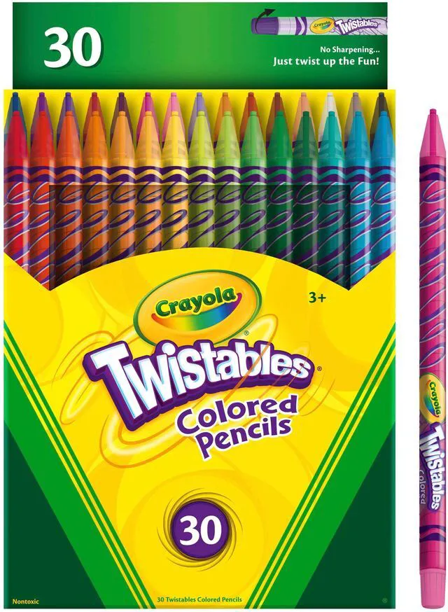 Alt view image 2 of 2 - Crayola Twistable Colored Pencils, 30Ct, Back to School Supplies, Arts and Crafts, Coloring Gifts for Teachers and Kids, Ages 3+