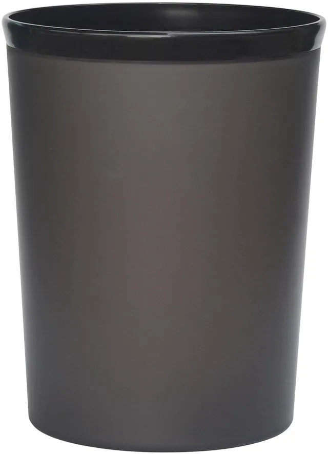 Main image of Mainstays Frosted Black Plastic Wastebasket