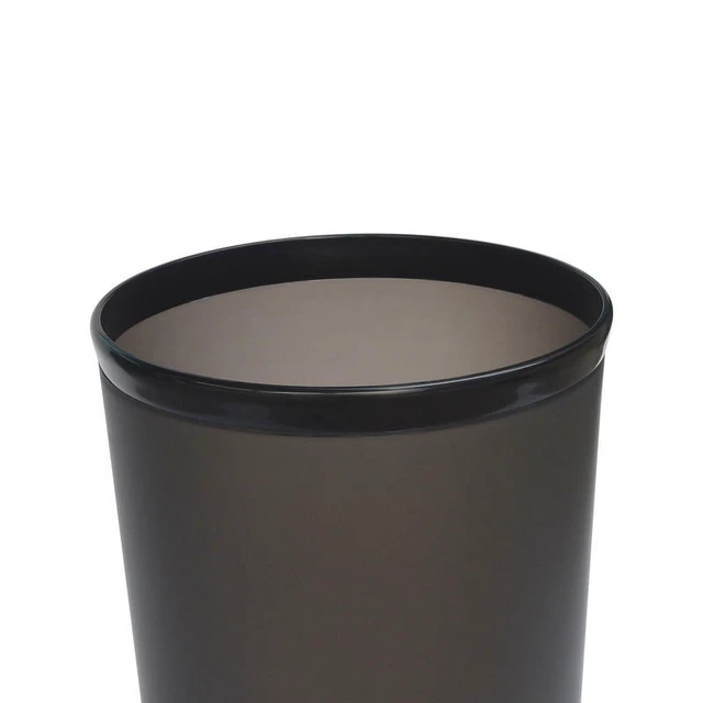 Alt view image 2 of 6 - Mainstays Frosted Black Plastic Wastebasket