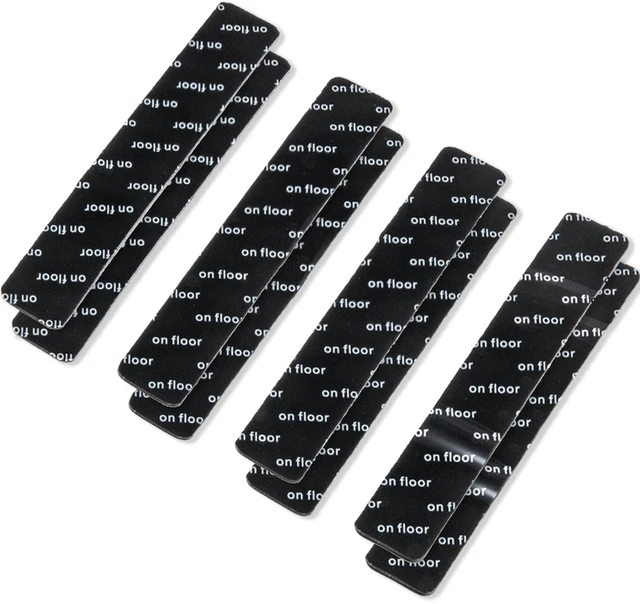 Alt view image 4 of 6 - Mainstays Reusable Anti-Slip Rug Grip Strips, 1"x7", Black, 8-Pack
