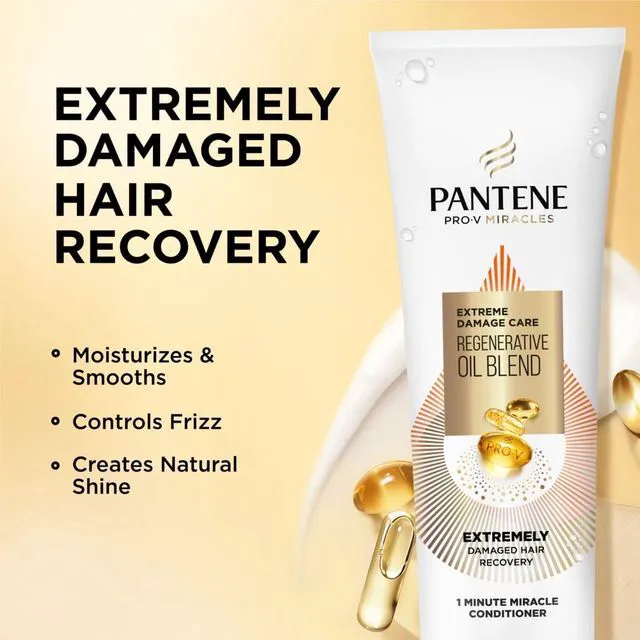 Alt view image 5 of 5 - Pantene Pro-V Miracles Extreme Damage Care Conditioner, Regenerative Oil Blend, 10.9fl oz