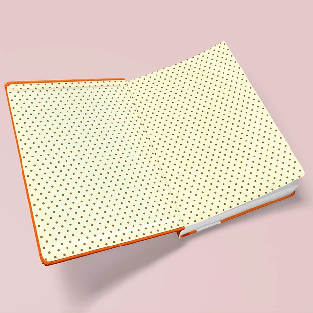 Alt view image 5 of 6 - Class Act Stationery Orange Faux Leather Book Bound Journal 10"x7" 100 CR Sheets