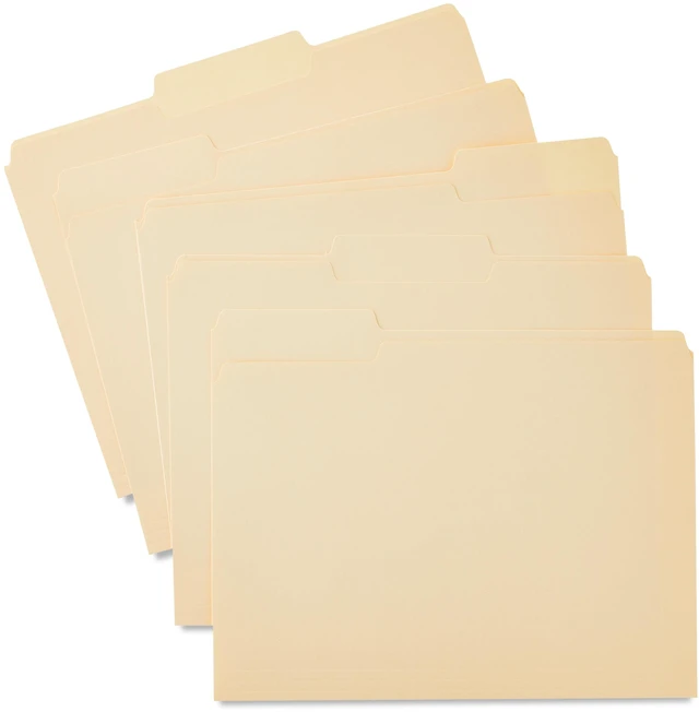 Alt view image 2 of 5 - Pen+Gear Letter Size 1/3 Cut File Folders, 75 Count, Manila