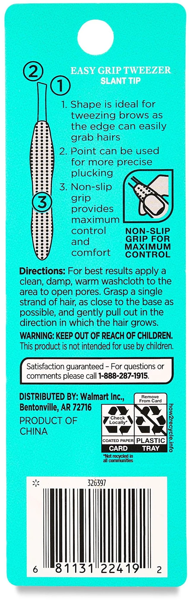 Alt view image 2 of 6 - Equate Stainless Steel Easy-Grip Slant-Tip Tweezers, 4-Pack