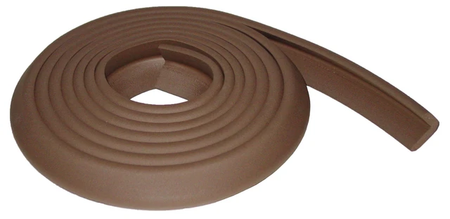 Alt view image 2 of 5 - KidKusion Foam Rubber Edge Guard, 6ft, Brown, 1 Count, for Table, Desk, Cabinet, Toddler