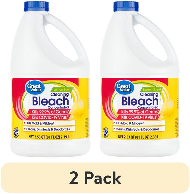 Main image of 2-Pack Great Value Cleaning Bleach Lemon Scent 81fl oz