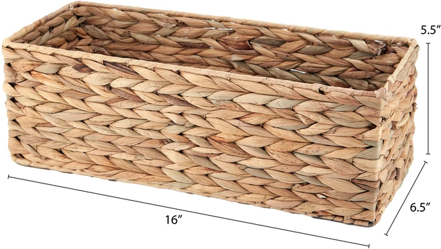 Alt view image 6 of 6 - Better Homes & Gardens Brown Hyacinth Organizer Basket