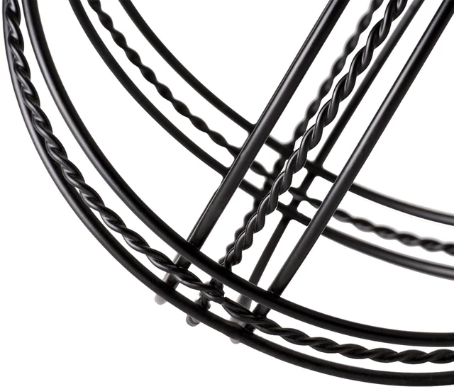 Alt view image 6 of 6 - Mainstays 6" Black Metal Abstract Orb Modern Accent Tabletop Decoration