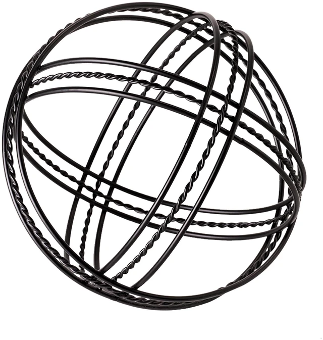 Alt view image 5 of 6 - Mainstays 6" Black Metal Abstract Orb Modern Accent Tabletop Decoration