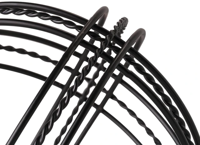 Alt view image 2 of 6 - Mainstays 6" Black Metal Abstract Orb Modern Accent Tabletop Decoration