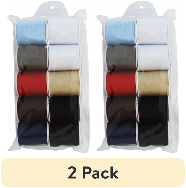 Main image of Allary Multi-Color All-Purpose 100% Polyester Sewing Thread, 2 Pack, 200 yd, 10 Pieces