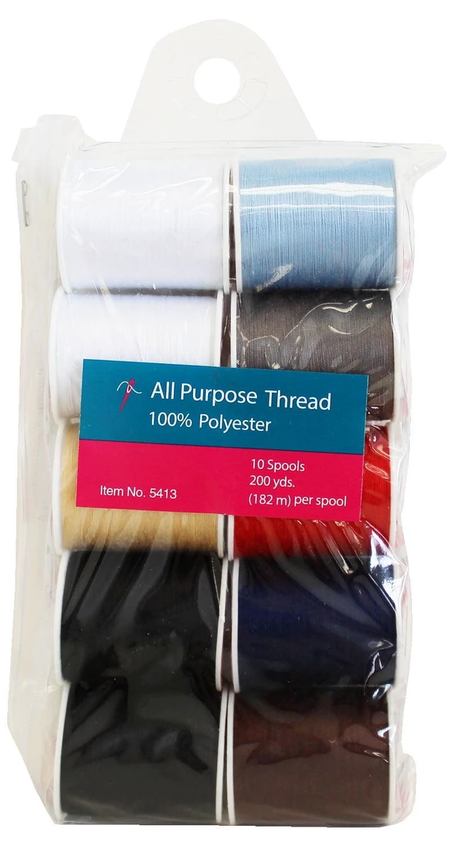 Alt view image 6 of 6 - Allary Multi-Color All-Purpose 100% Polyester Sewing Thread, 2 Pack, 200 yd, 10 Pieces