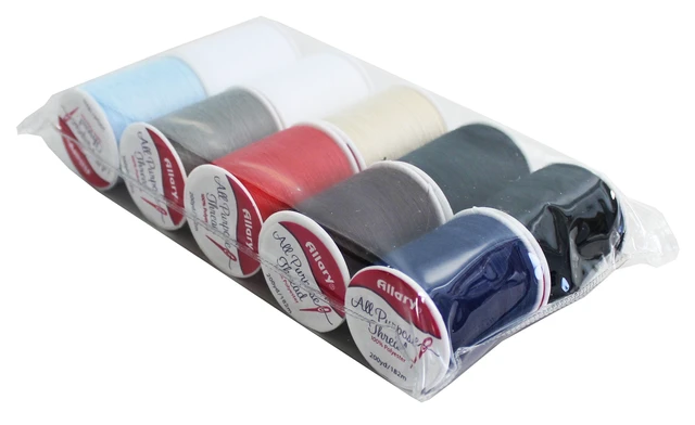 Alt view image 5 of 6 - Allary Multi-Color All-Purpose 100% Polyester Sewing Thread, 2 Pack, 200 yd, 10 Pieces
