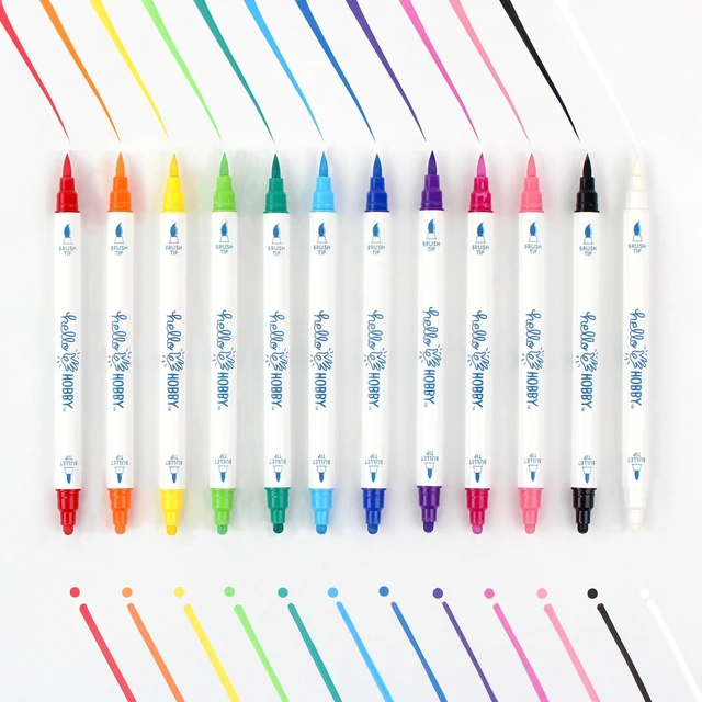 Alt view image 2 of 6 - Hello Hobby Detailed Acrylic Paint Markers, 12 Count, Classic