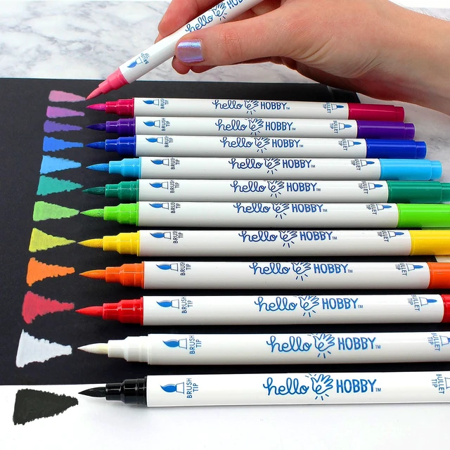 Alt view image 4 of 6 - Hello Hobby Detailed Acrylic Paint Markers, 12 Count, Classic