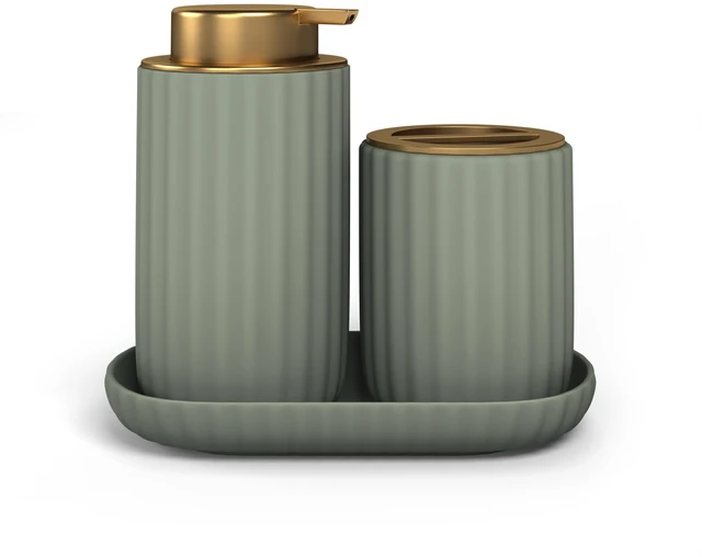 Alt view image 3 of 6 - Beautiful by Drew Barrymore Ceramic Toothbrush Holder, Green