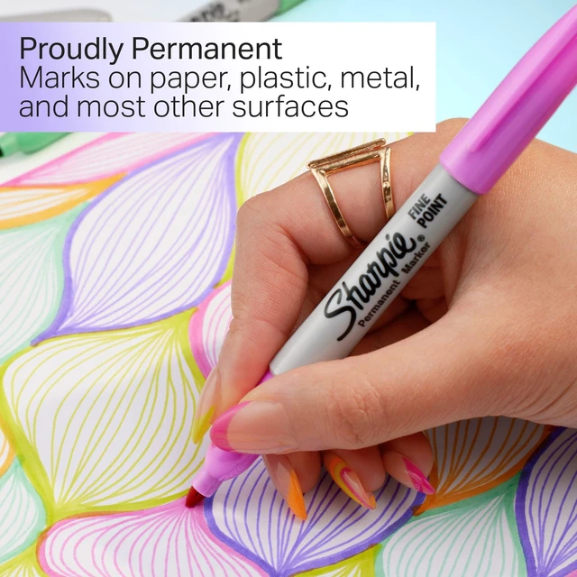 Alt view image 4 of 4 - Sharpie Glam Pop Fine Point Permanent Markers, 12 Count