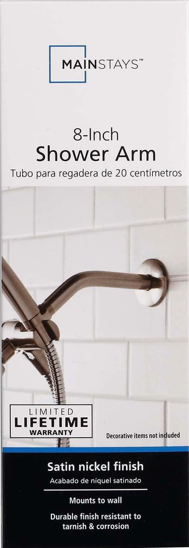 Alt view image 4 of 6 - Mainstays Satin Nickel Shower Arm