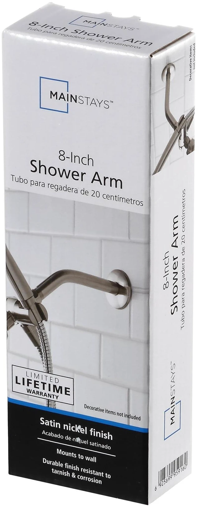 Alt view image 3 of 6 - Mainstays Satin Nickel Shower Arm
