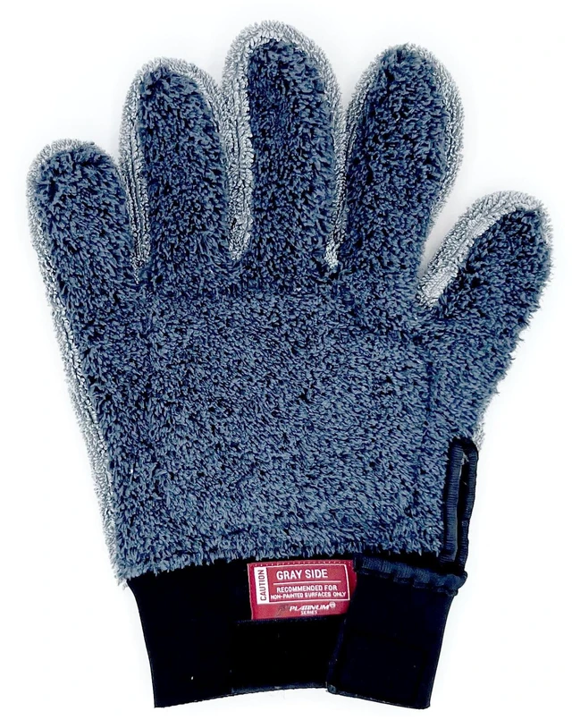 Alt view image 3 of 6 - Platinum Series 2-in-1 Microfiber Wheel Cleaning Glove Mitt