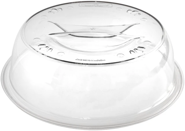 Main image of Nordic Ware Deluxe Microwave Plastic Spatter Cover, 11" x 11" x 3.1", Clear, 1 Piece