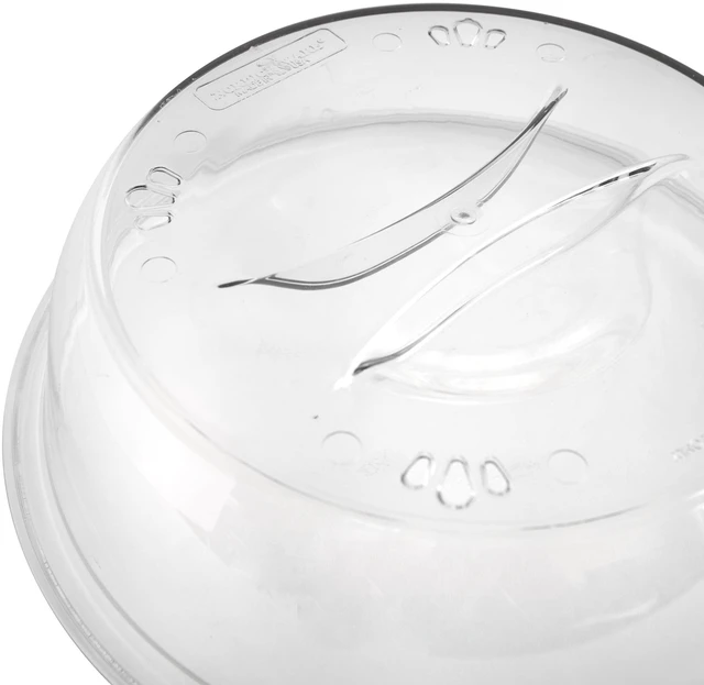 Alt view image 2 of 6 - Nordic Ware Deluxe Microwave Plastic Spatter Cover, 11" x 11" x 3.1", Clear, 1 Piece