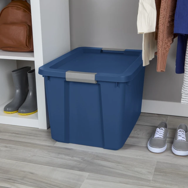 Alt view image 5 of 6 - Sterilite 20 Gallon Storage Bin with Latch Lid, Plastic, Blue
