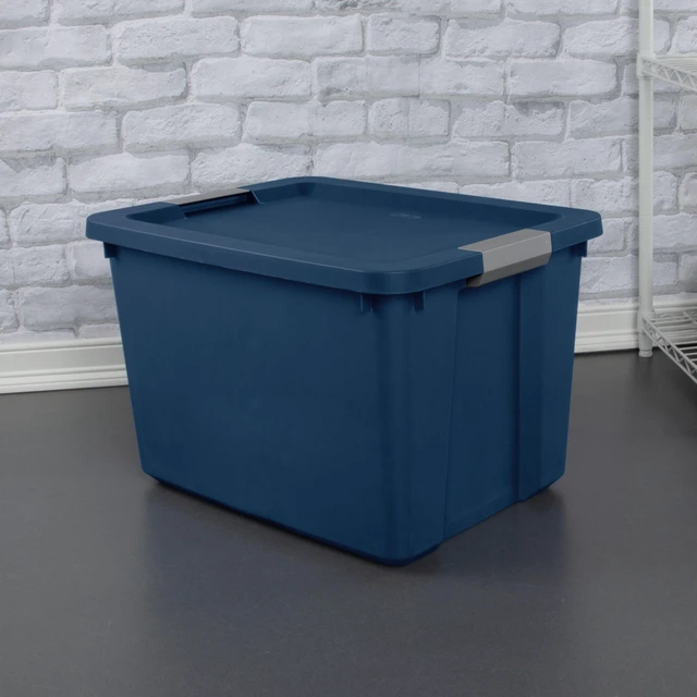 Alt view image 3 of 6 - Sterilite 20 Gallon Storage Bin with Latch Lid, Plastic, Blue