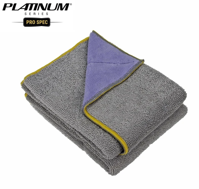 Alt view image 3 of 6 - Platinum Series Pro Spec 18x18Inch Twisted Terry Coral Fleece Microfiber Car Cleaner Towels (2 Pack)