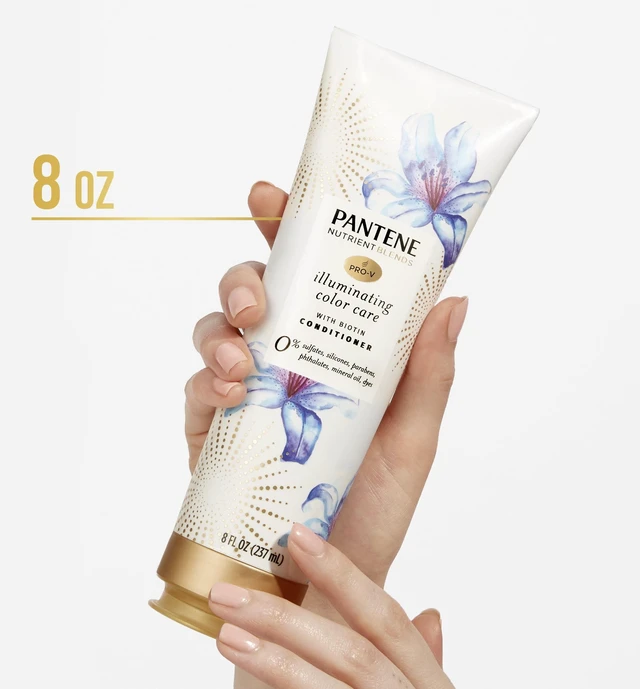 Alt view image 3 of 6 - Pantene Illuminating Conditioner with Biotin, Sulfate Free, Color Safe, 8.0 fl oz
