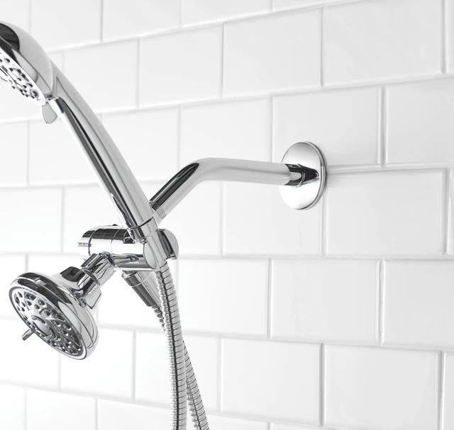 Alt view image 3 of 6 - Mainstays 8in Chrome Shower Arm with Flange