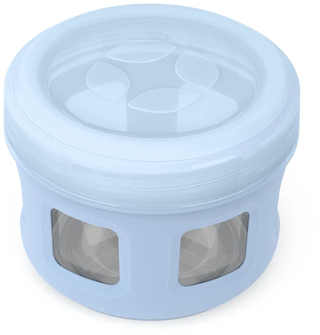 Alt view image 3 of 5 - Ello Duraglass 4oz Reusable Glass Condiment Containers with Leak Proof Plastic Lid, Set of 3