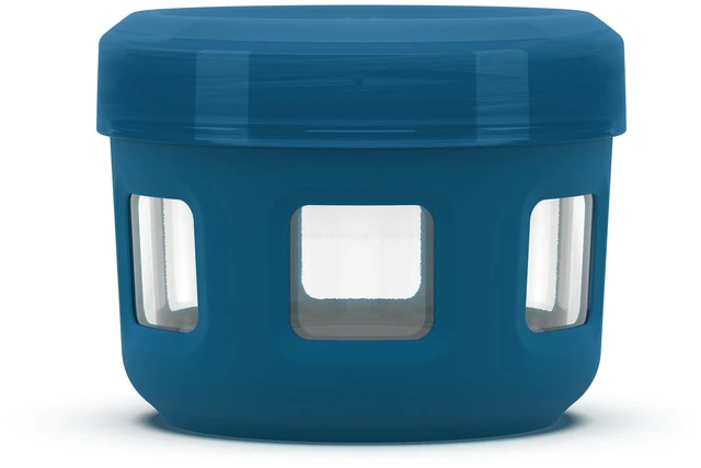 Alt view image 4 of 5 - Ello Duraglass 4oz Reusable Glass Condiment Containers with Leak Proof Plastic Lid, Set of 3