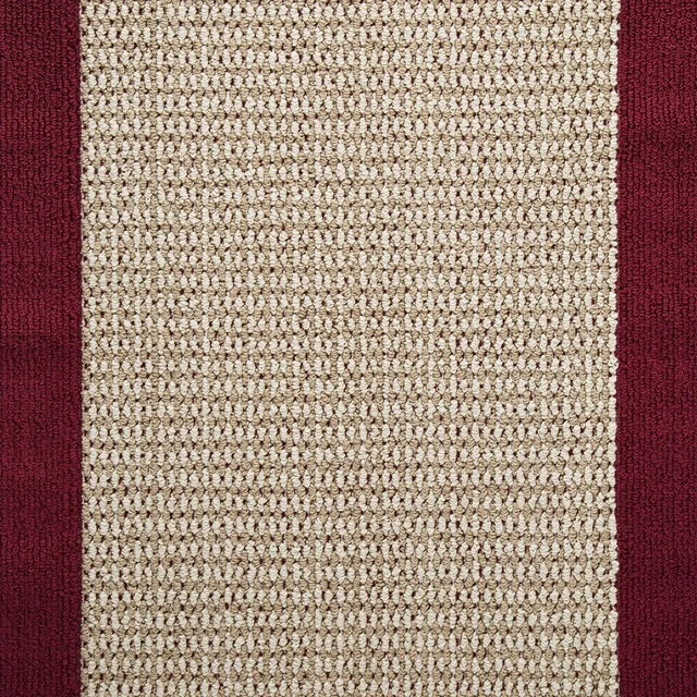 Alt view image 4 of 6 - Mainstays Farmhouse Faux Sisal Olefin Red Border Indoor Accent Rug 1'8"x2'6"