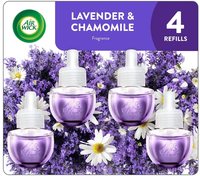 Main image of Air Wick Plug-In Scented Oil Warmer Refills, Lavender & Chamomile, 4 Count