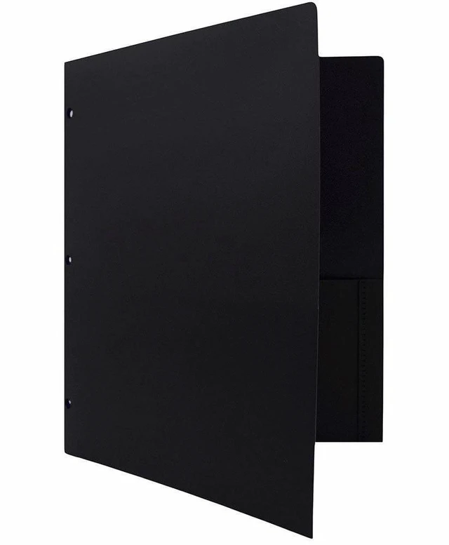 Alt view image 4 of 4 - JAM Paper Pocket Folders 2-Pockets Letter Size Black 3 Count
