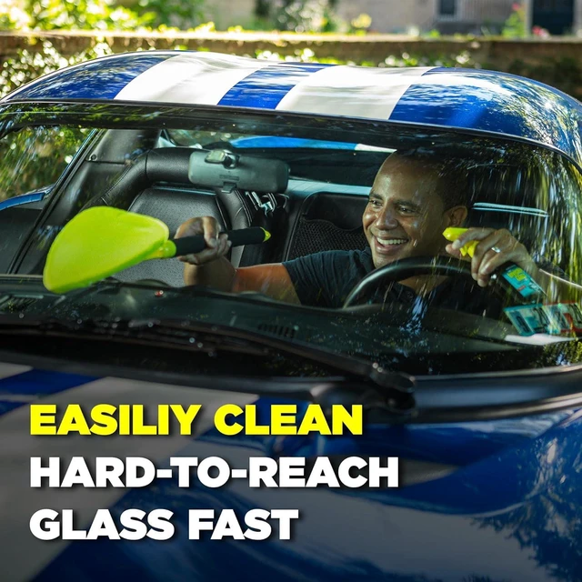 Alt view image 5 of 5 - Invisible Glass 95160 Reach & Clean Windshield Cleaner Kit with Extendable Handle, 2 Quick Change Microfibers, Bag for Windshield, Trucks, SUVs, RVs, Window