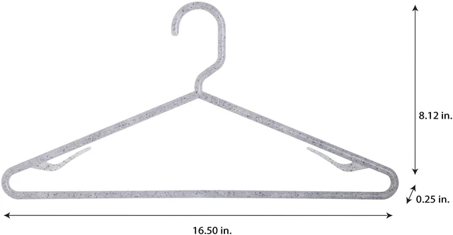 Alt view image 3 of 6 - Plastic Clothes Hangers, Granite Look Design, 10 Count, Simplify