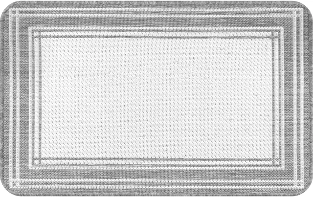 Main image of Mainstays Dcor Frame Woven Kitchen Mat, 20x32in, Gray