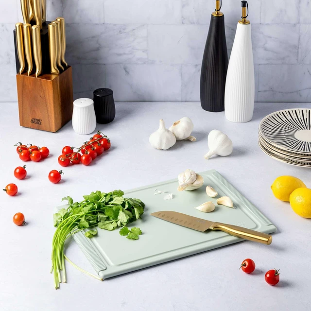 Alt view image 4 of 5 - Thyme & Table Medium Poly Cutting Board, 10x14in, Sage