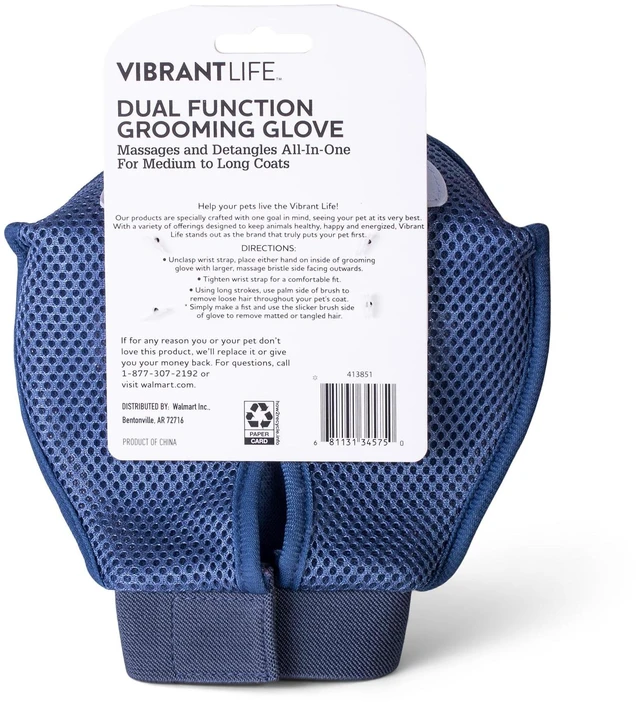 Alt view image 5 of 5 - Vibrant Life Dual Function Dog Grooming Glove